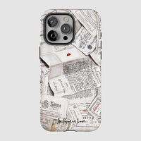 letters tough iPhone case - In Print We Trust