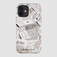 letters tough iPhone case - In Print We Trust