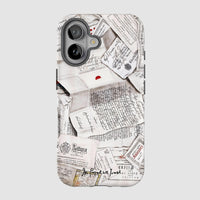 letters tough iPhone case - In Print We Trust