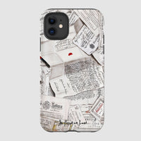 letters tough iPhone case - In Print We Trust
