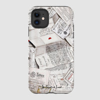 letters tough iPhone case - In Print We Trust