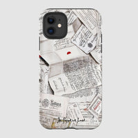 letters tough iPhone case - In Print We Trust