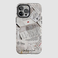 letters tough iPhone case - In Print We Trust