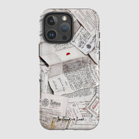 letters tough iPhone case - In Print We Trust