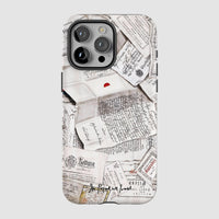 letters tough iPhone case - In Print We Trust
