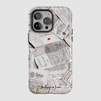 letters tough iPhone case - In Print We Trust