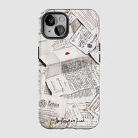 letters tough iPhone case - In Print We Trust
