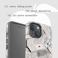 letters tough iPhone case - In Print We Trust