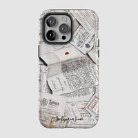 letters tough iPhone case - In Print We Trust