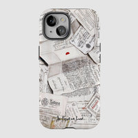 letters tough iPhone case - In Print We Trust