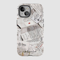 letters tough iPhone case - In Print We Trust
