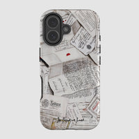 letters tough iPhone case - In Print We Trust
