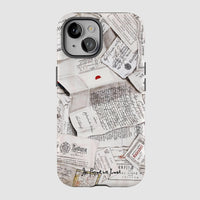 letters tough iPhone case - In Print We Trust