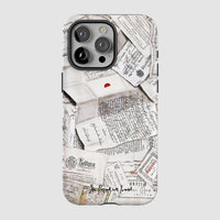 letters tough iPhone case - In Print We Trust