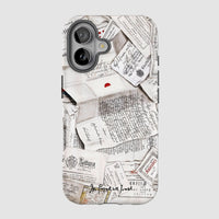 letters tough iPhone case - In Print We Trust
