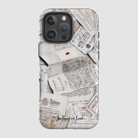 letters tough iPhone case - In Print We Trust