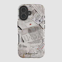 letters tough iPhone case - In Print We Trust