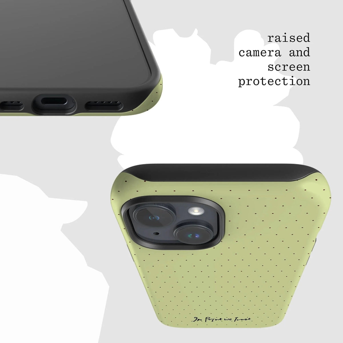 lime tough iPhone case - In Print We Trust