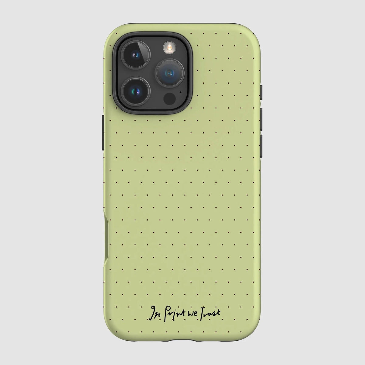 lime tough iPhone case - In Print We Trust