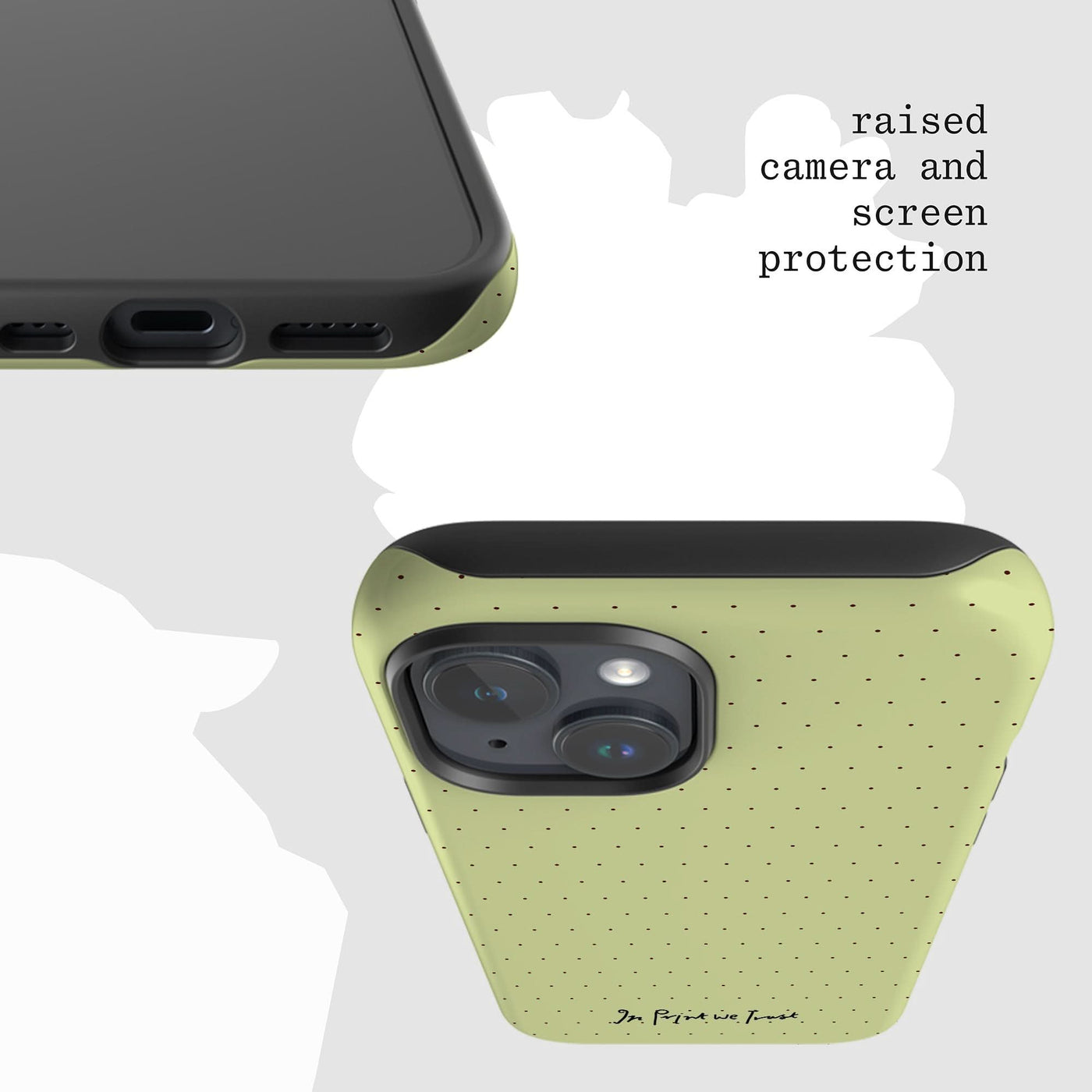 lime tough iPhone case - In Print We Trust
