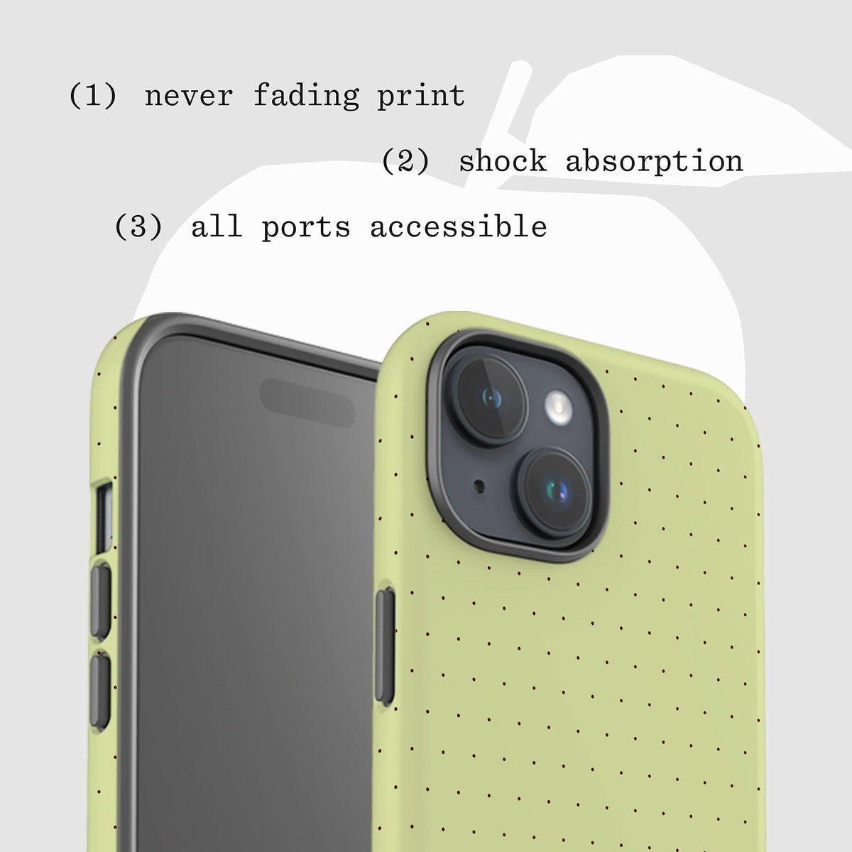 lime tough iPhone case - In Print We Trust