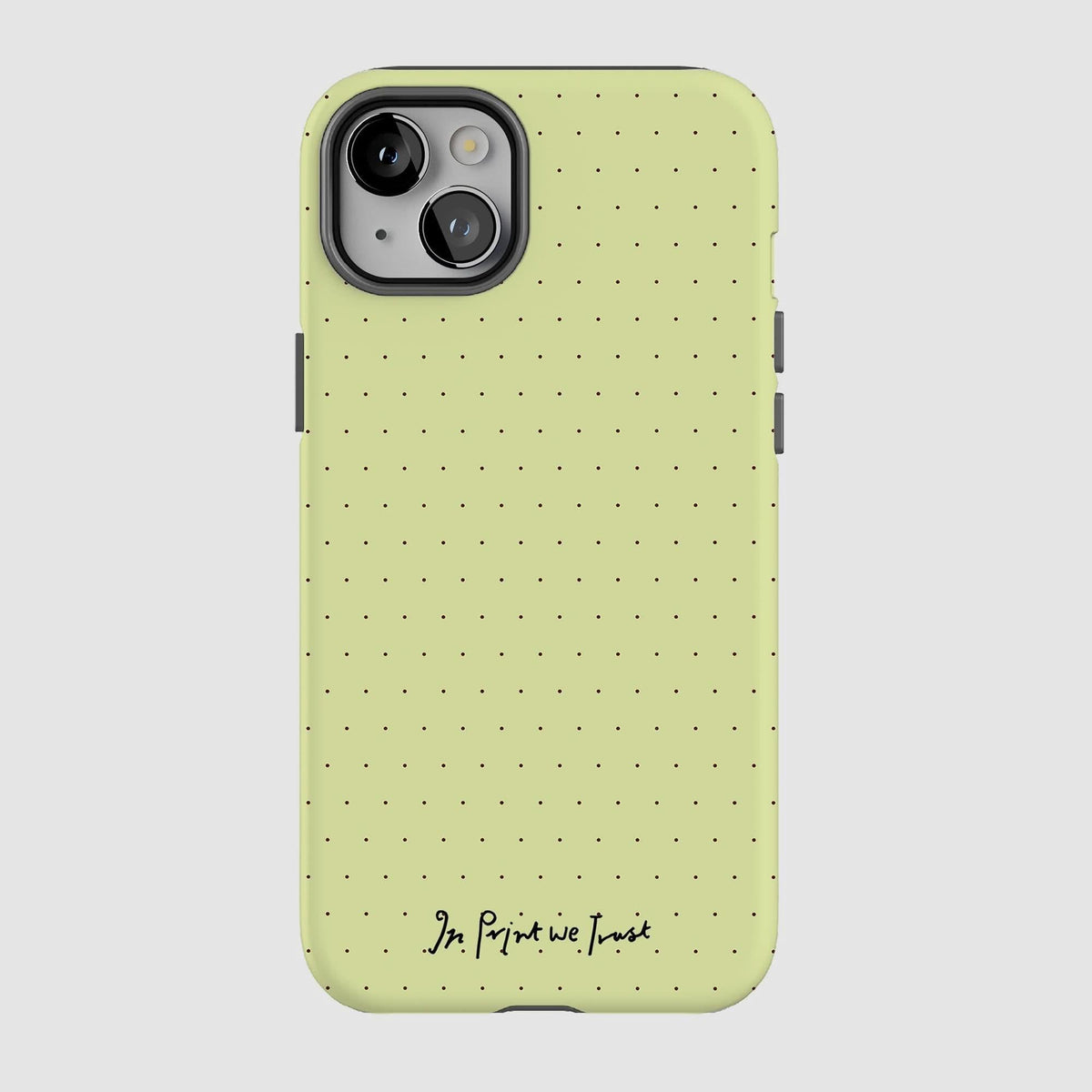 lime tough iPhone case - In Print We Trust