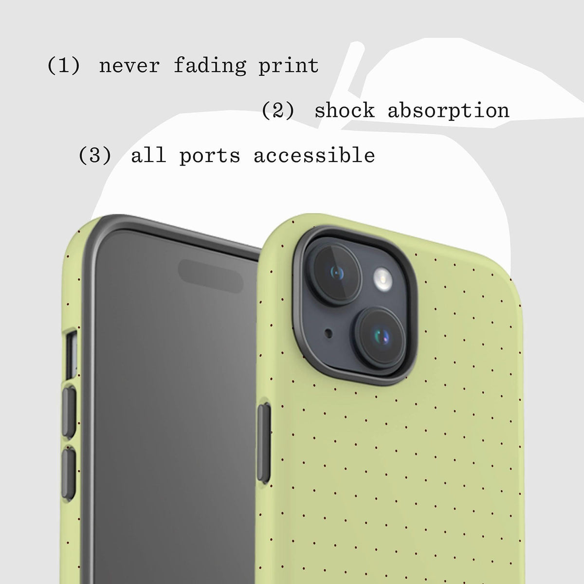 lime tough iPhone case - In Print We Trust