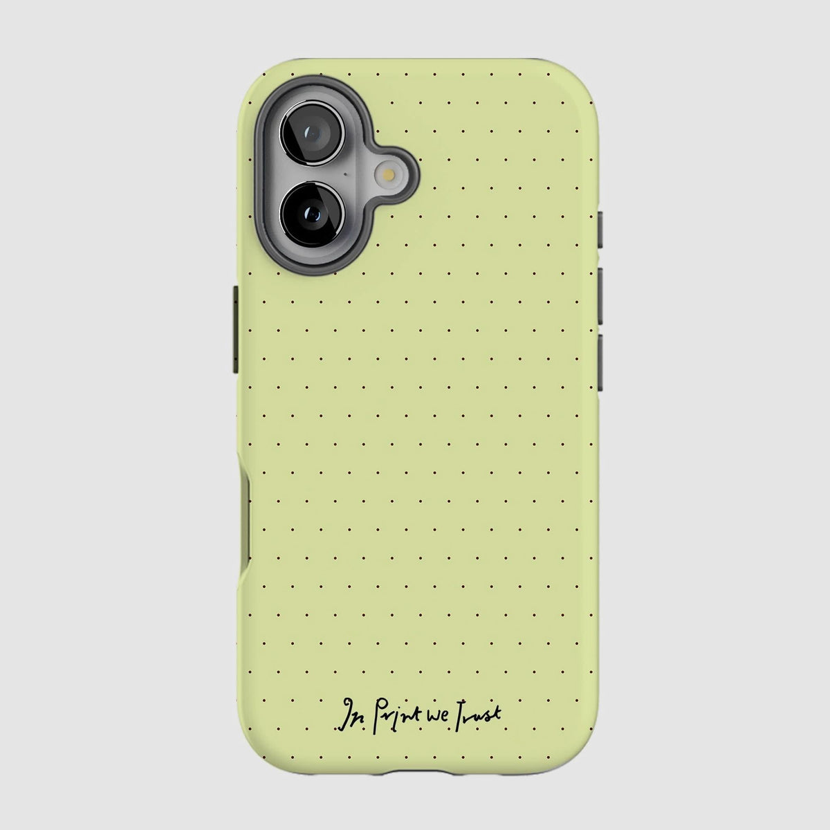 lime tough iPhone case - In Print We Trust