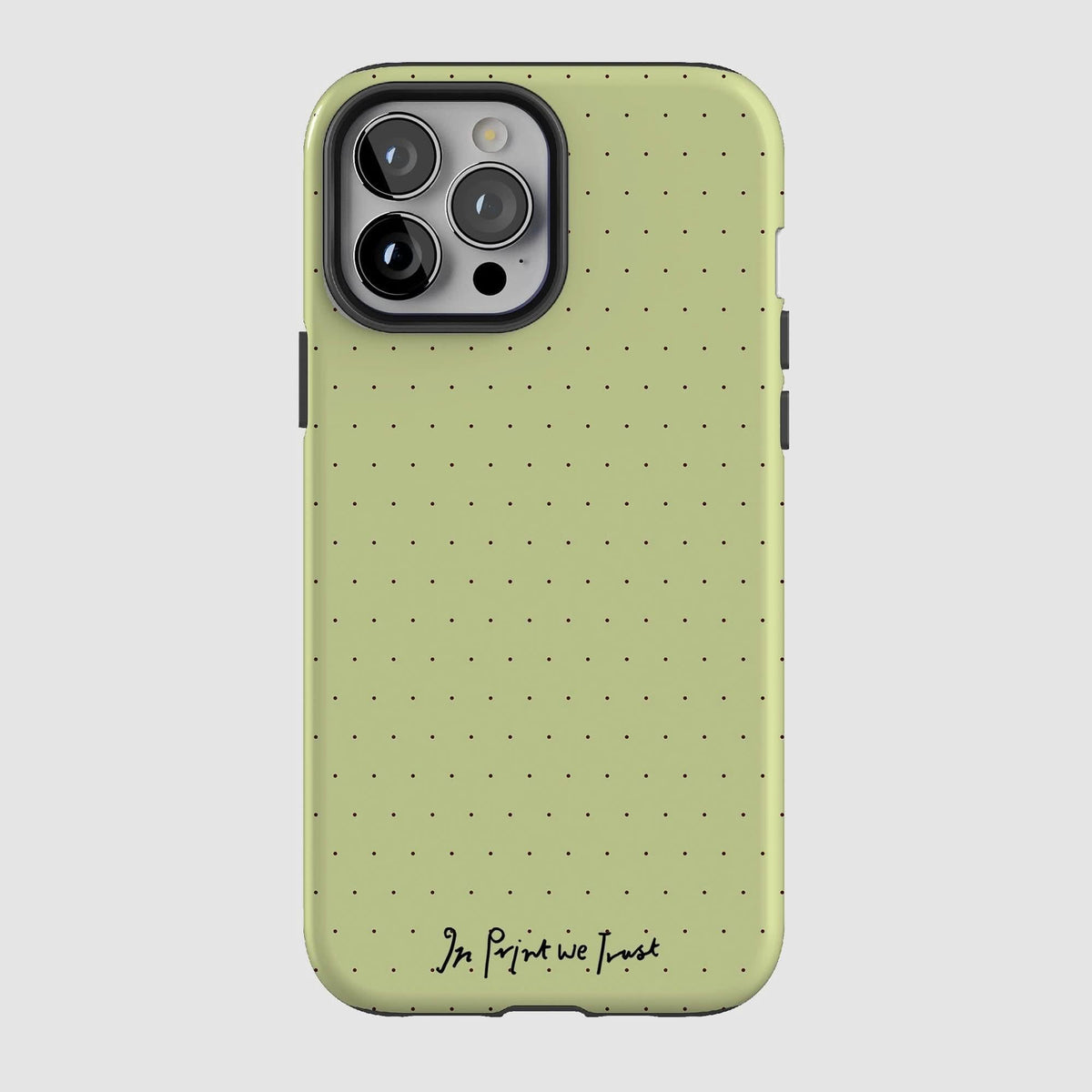 lime tough iPhone case - In Print We Trust
