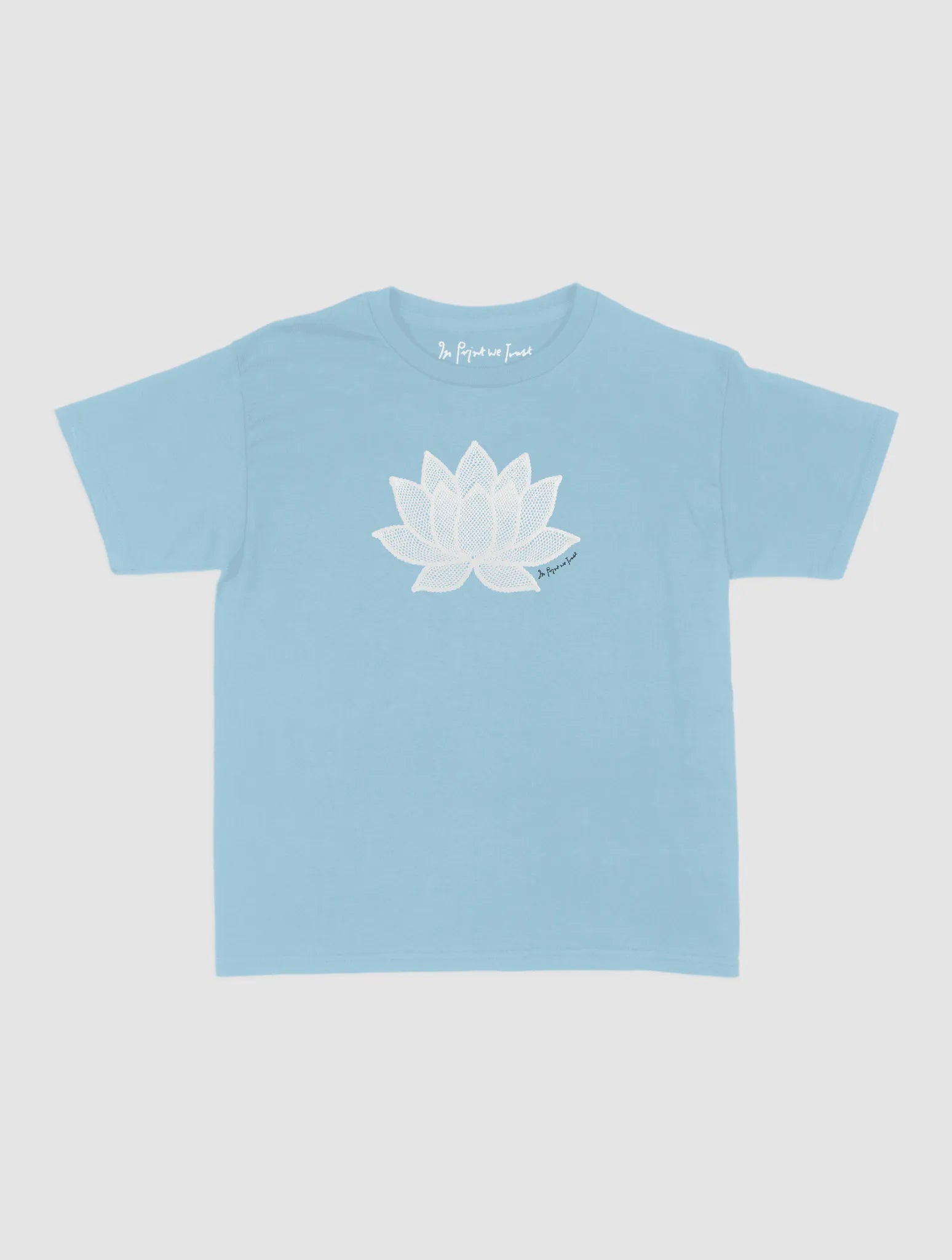 lotus crochet baby tee - In Print We Trust
