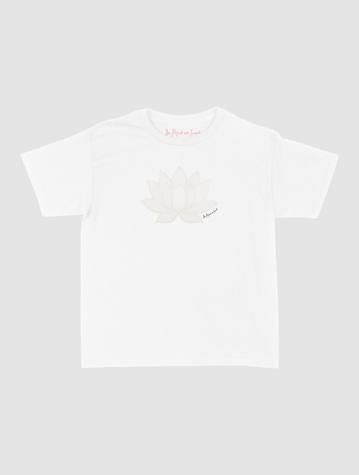 lotus crochet baby tee - In Print We Trust