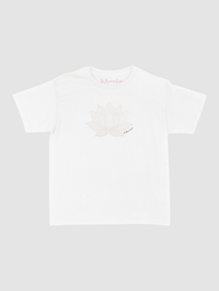 lotus crochet baby tee - In Print We Trust