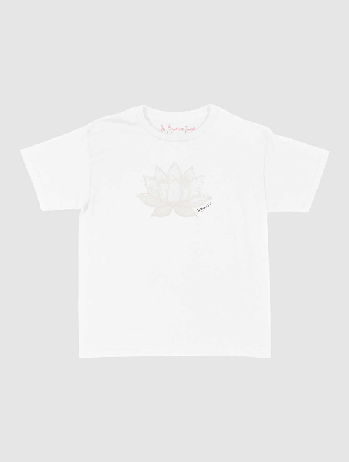 lotus crochet baby tee - In Print We Trust