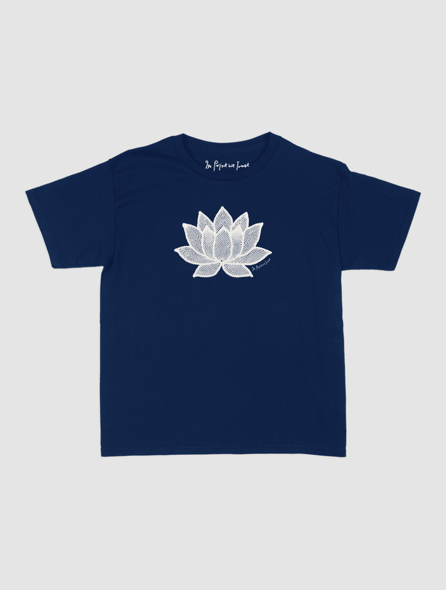 lotus crochet baby tee - In Print We Trust