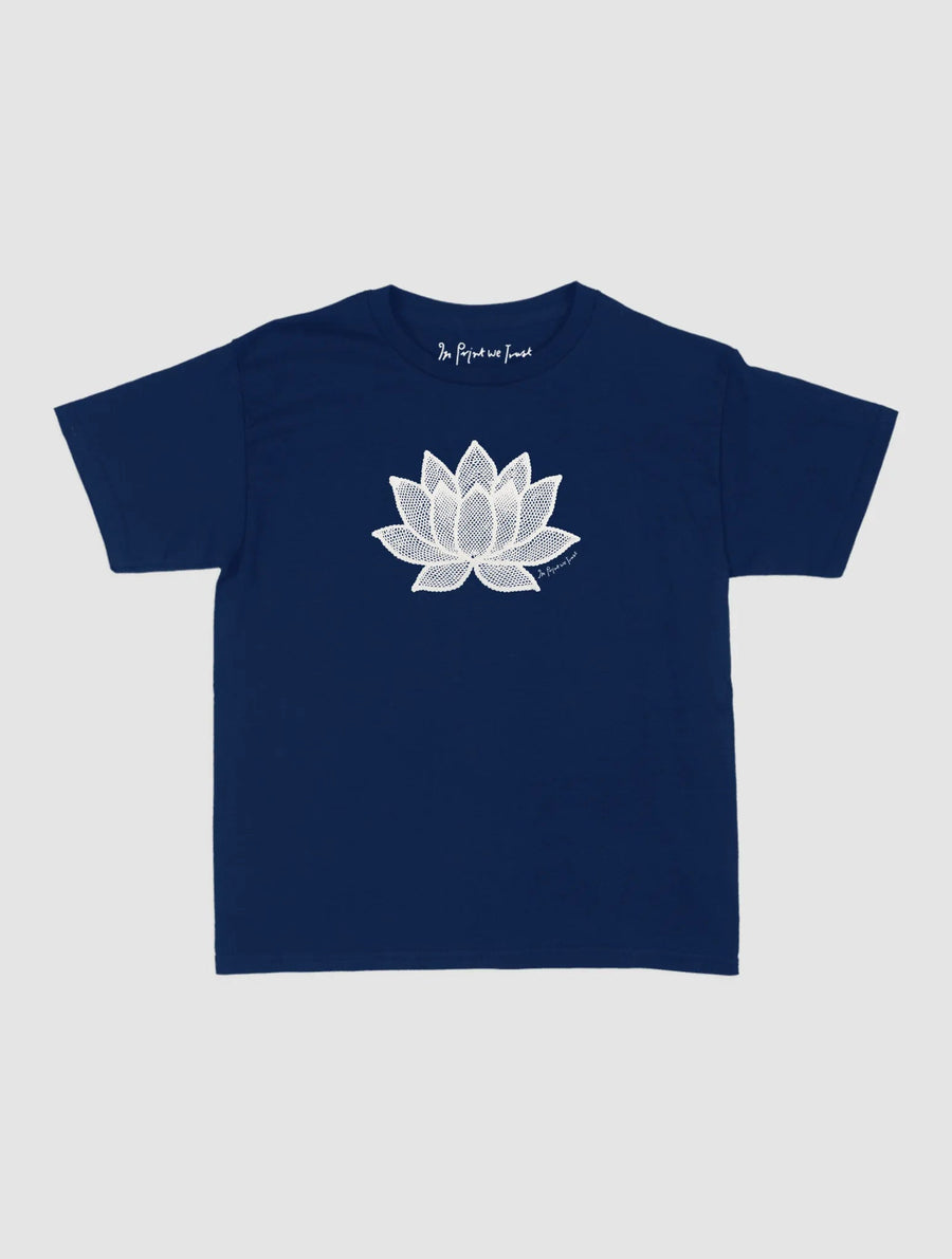 lotus crochet baby tee - In Print We Trust