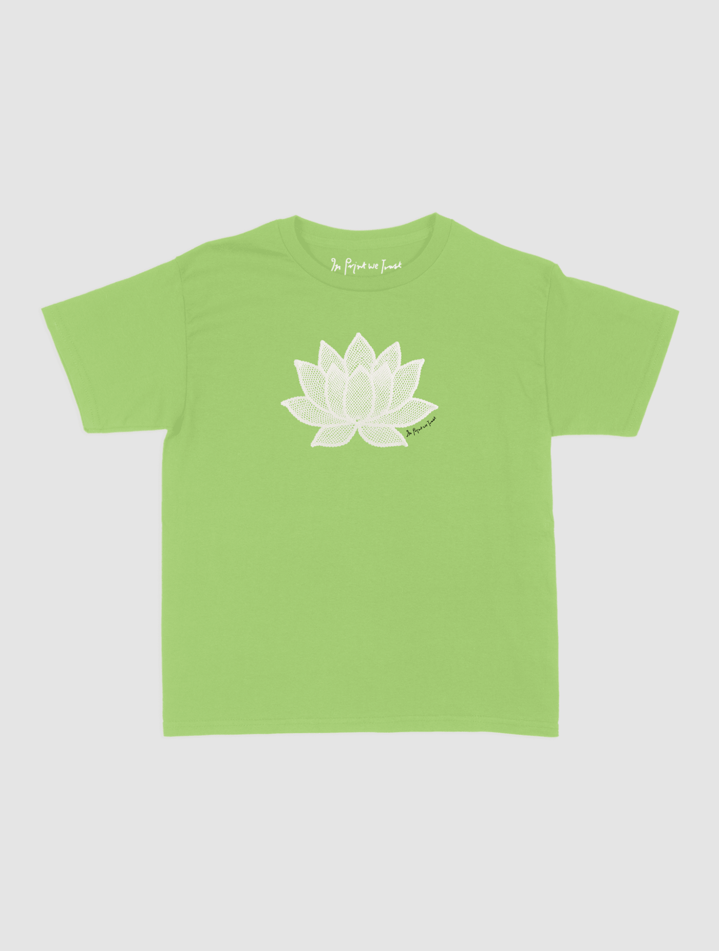 lotus crochet baby tee - In Print We Trust
