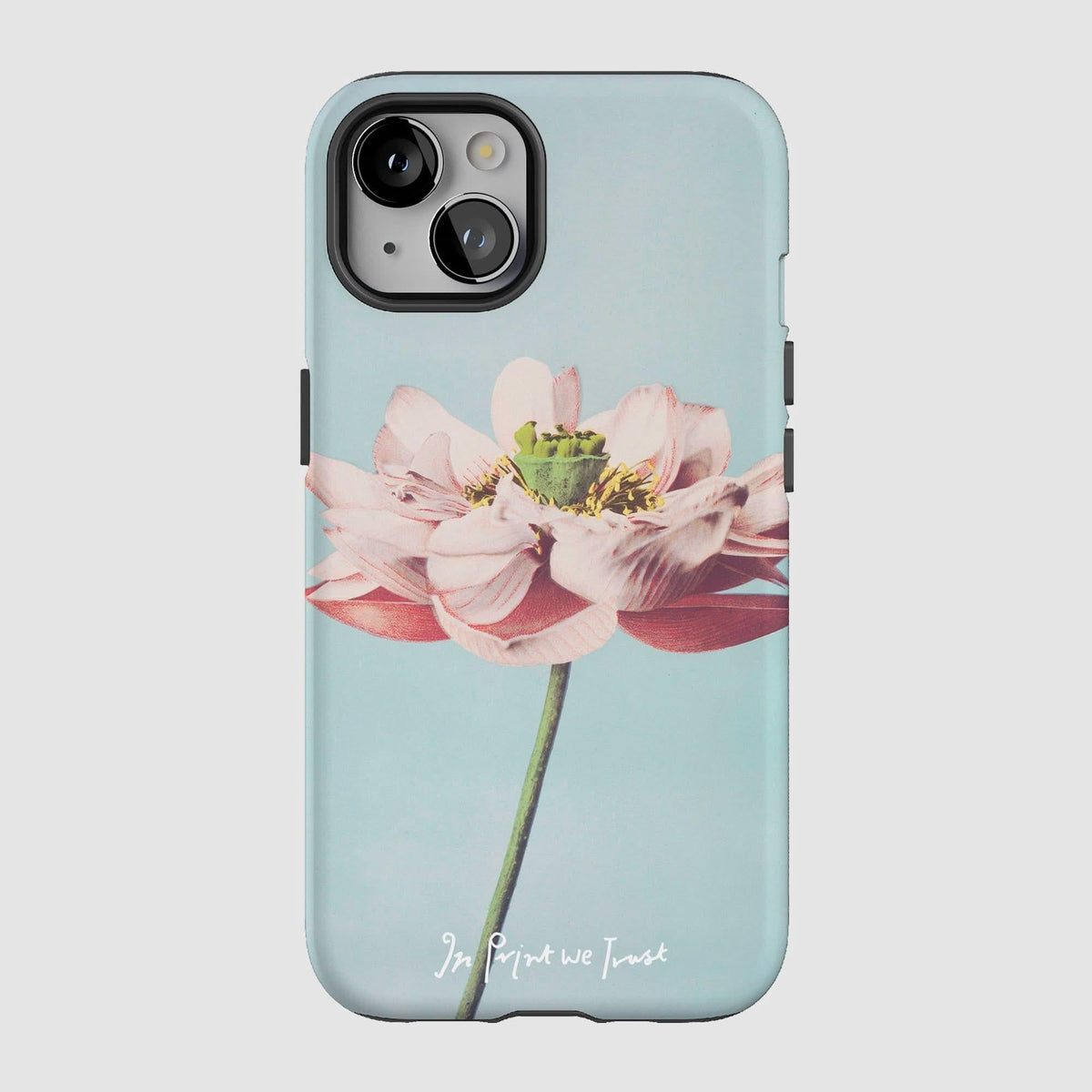 lotus tough iPhone case - In Print We Trust