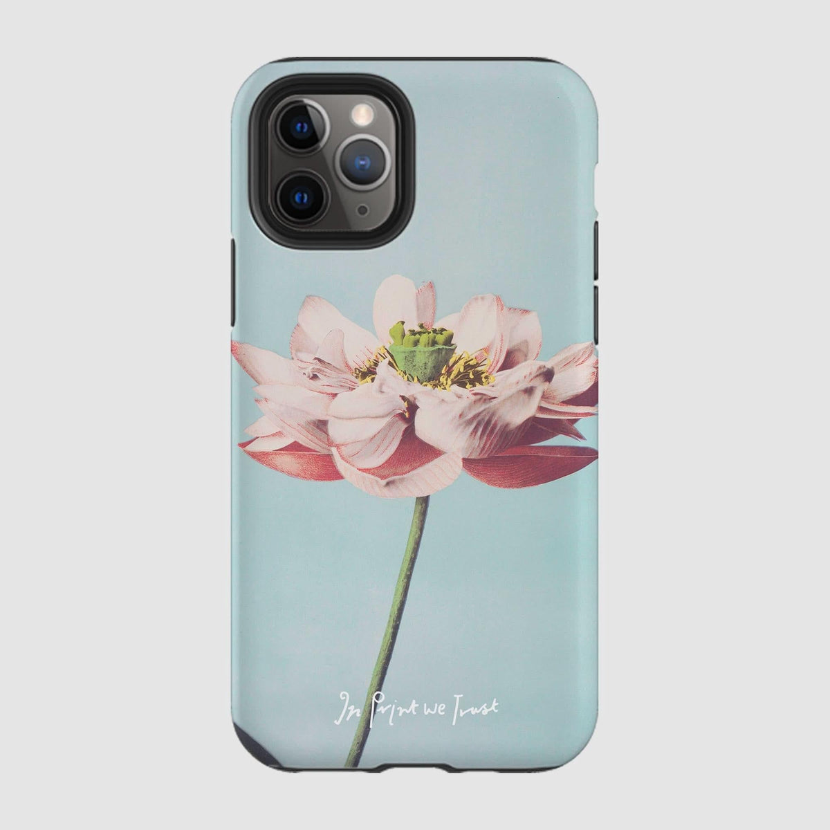 lotus tough iPhone case - In Print We Trust