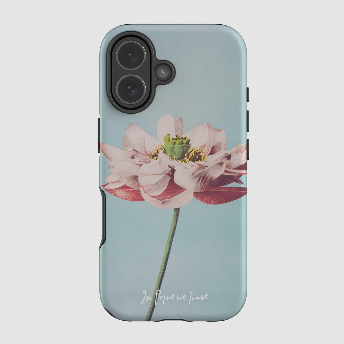 lotus tough iPhone case - In Print We Trust
