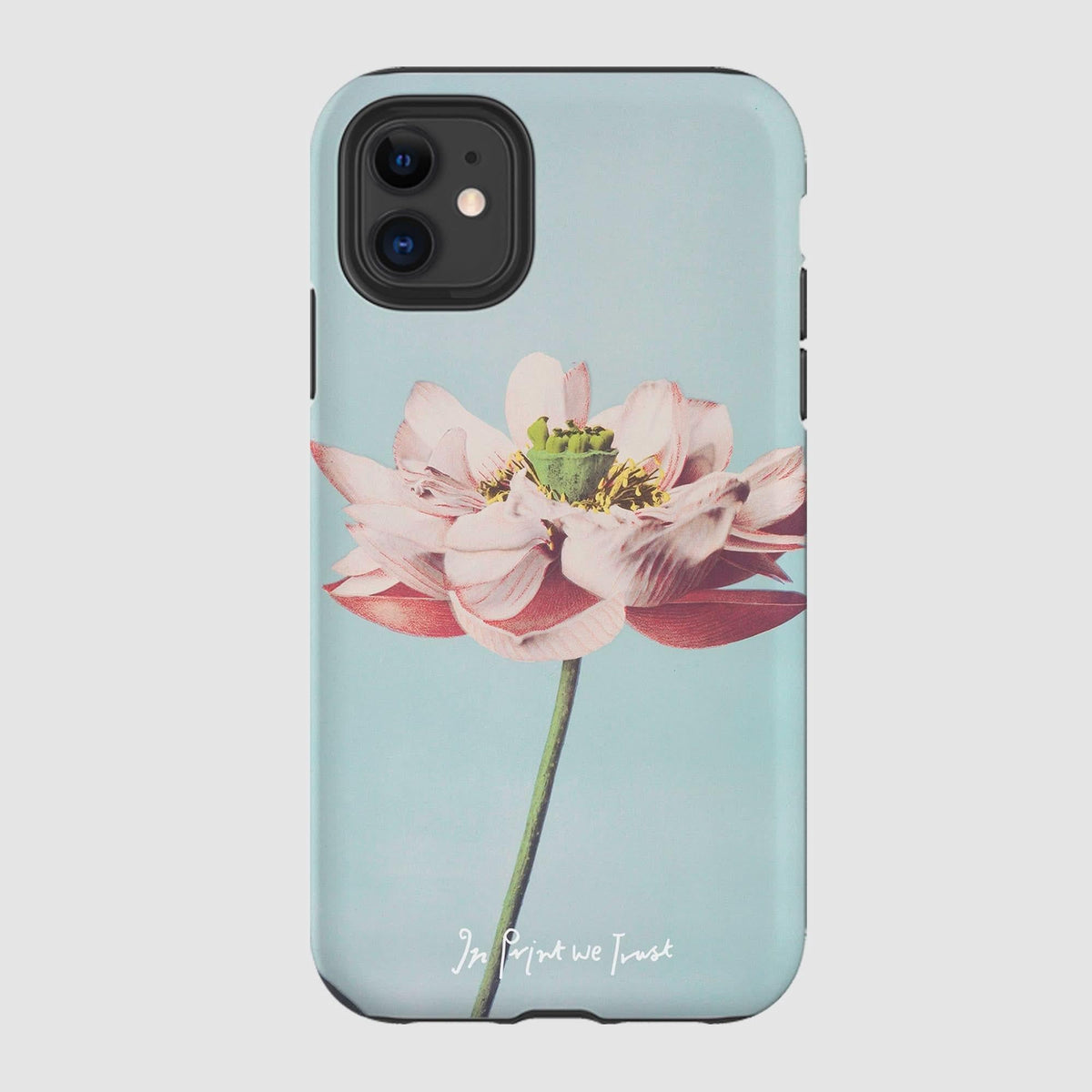 lotus tough iPhone case - In Print We Trust