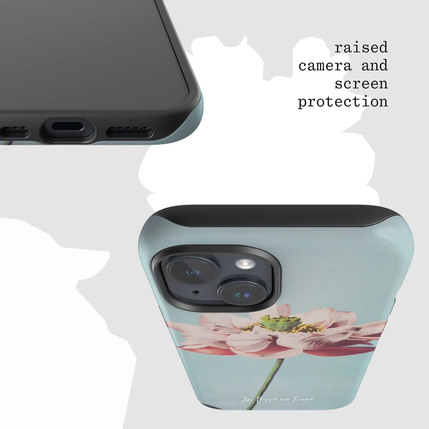 lotus tough iPhone case - In Print We Trust
