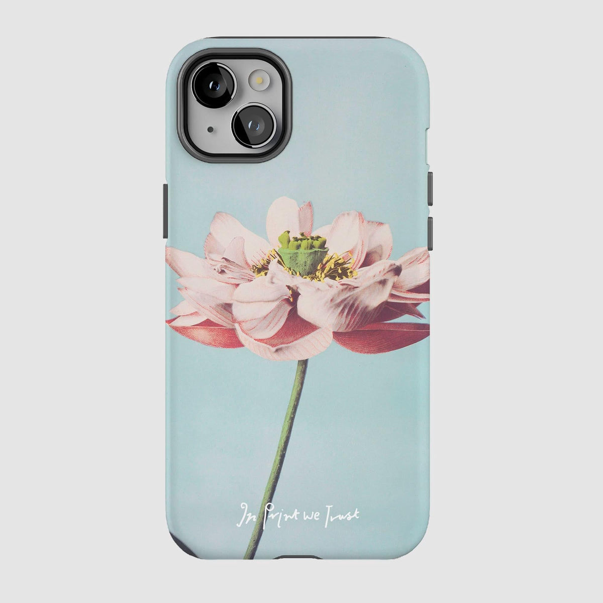 lotus tough iPhone case - In Print We Trust