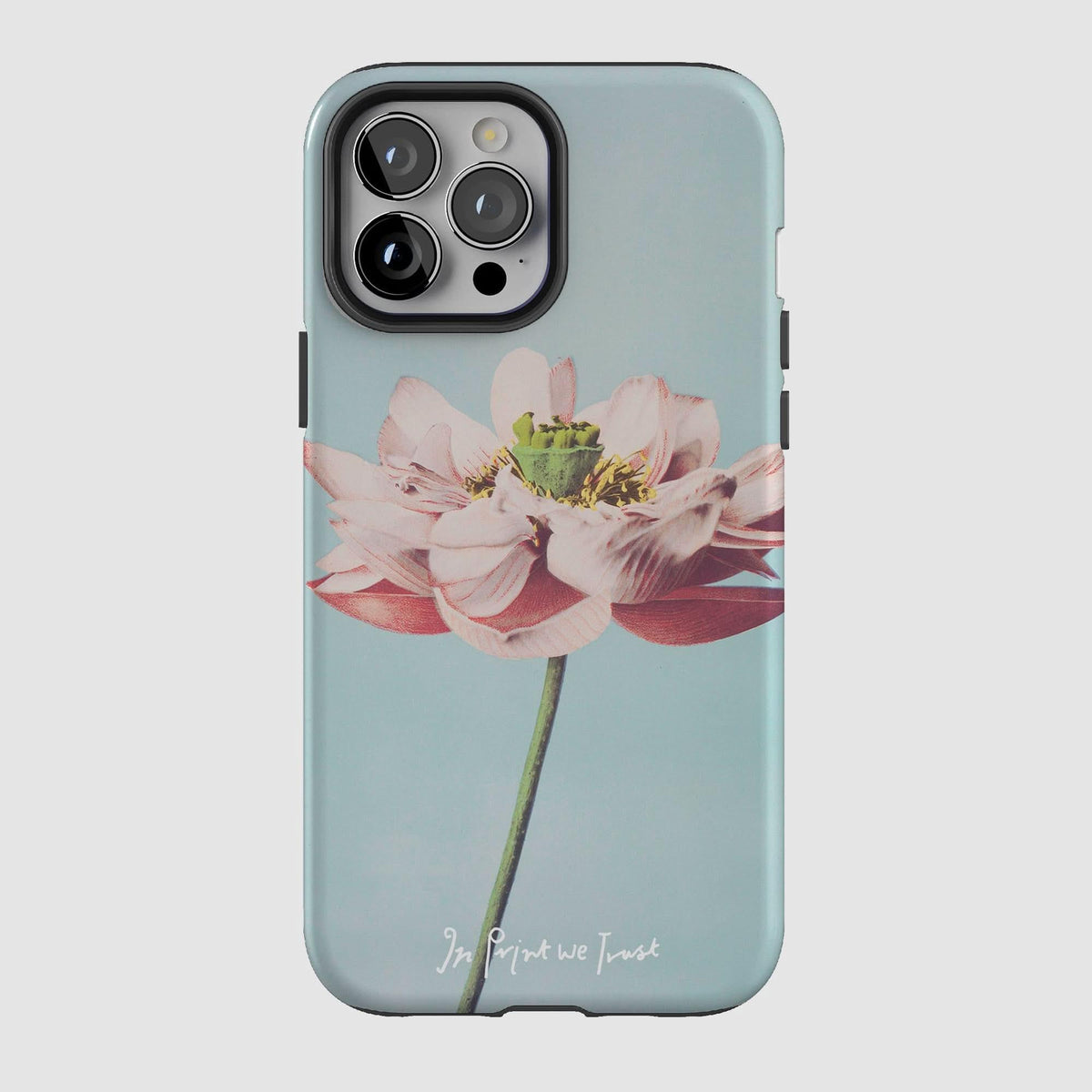 lotus tough iPhone case - In Print We Trust