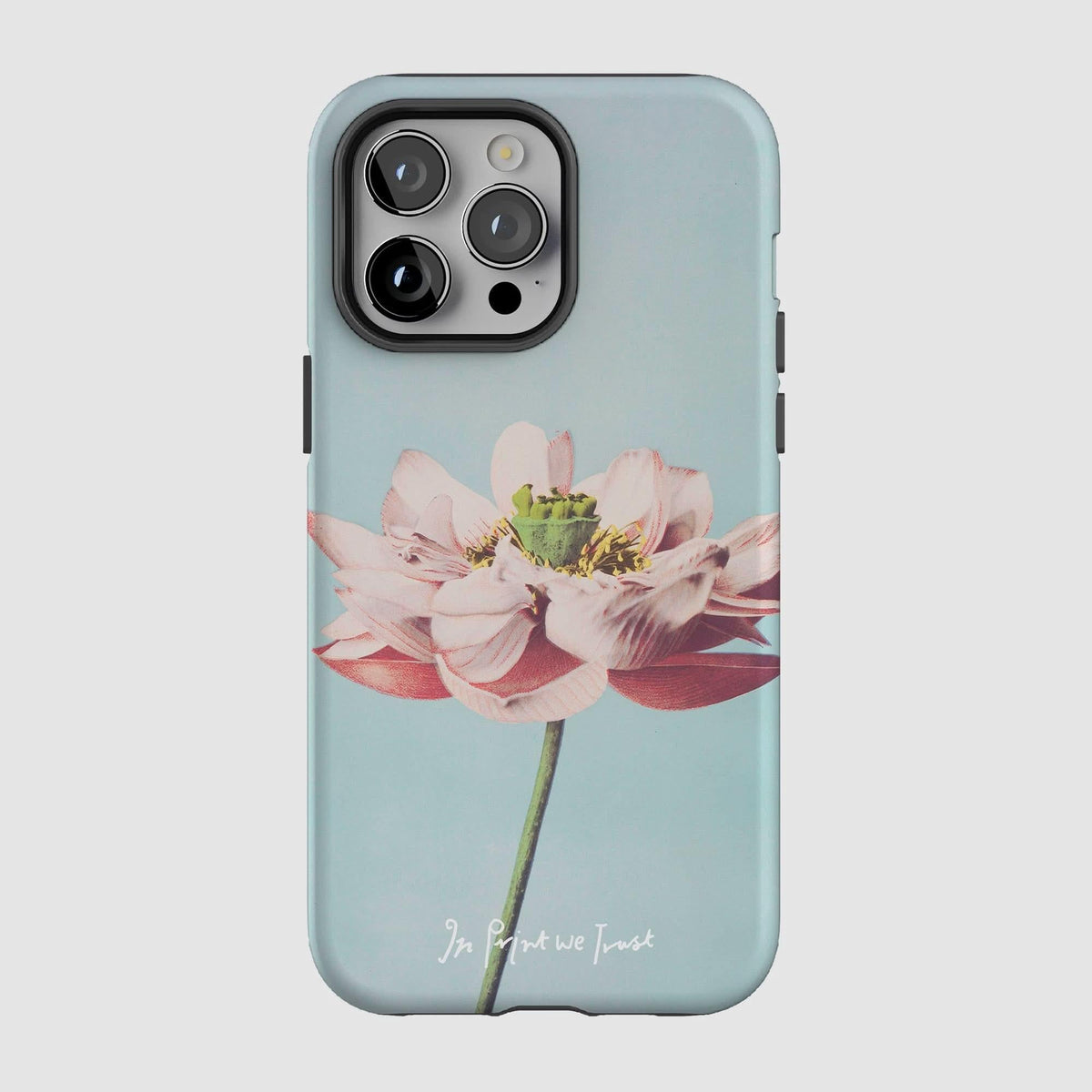 lotus tough iPhone case - In Print We Trust