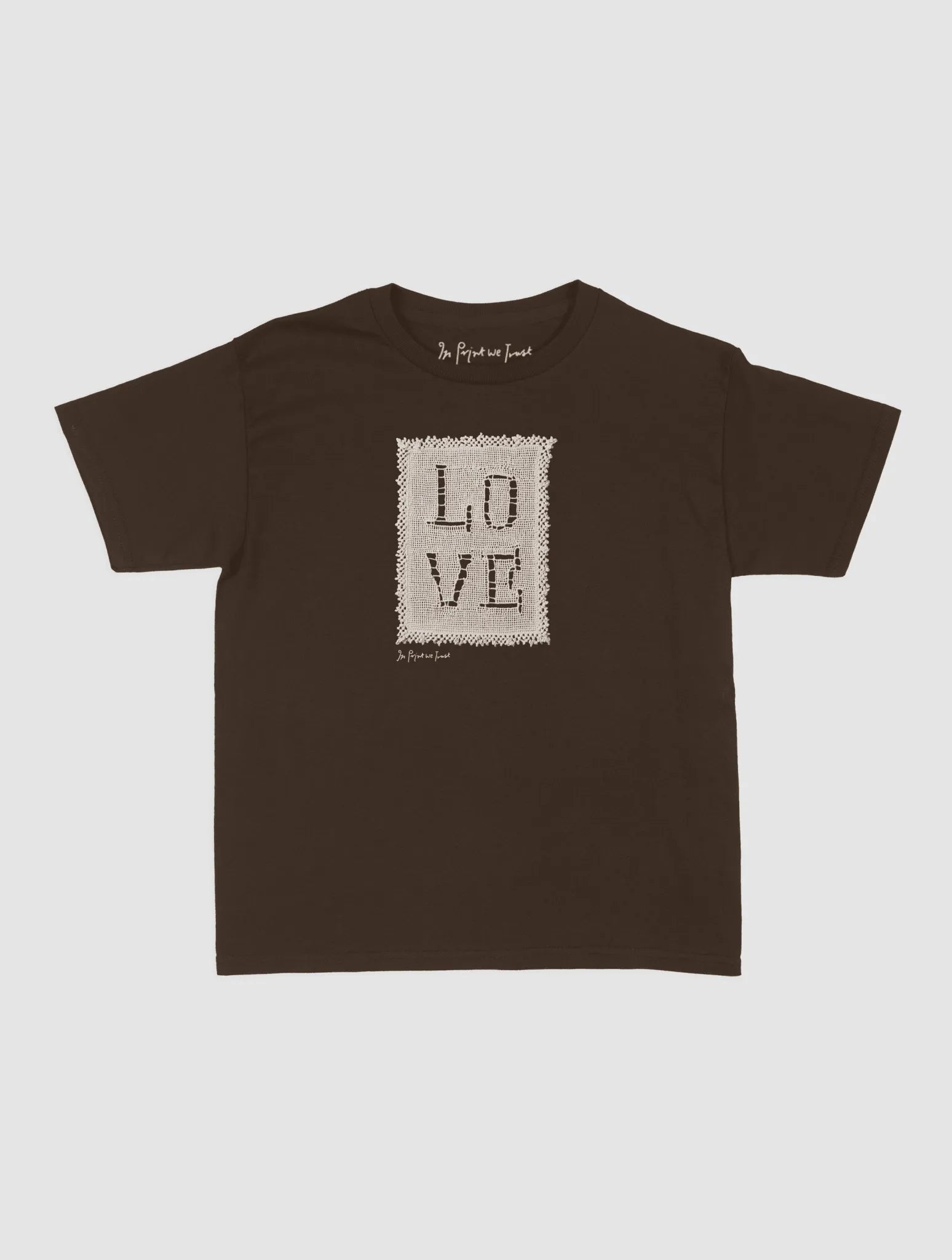 love crochet baby tee - In Print We Trust