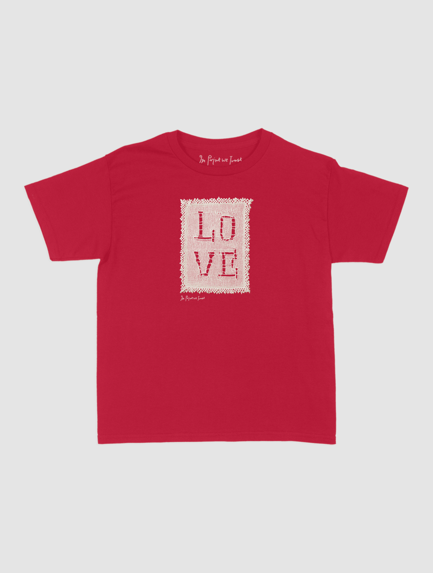 love crochet baby tee - In Print We Trust