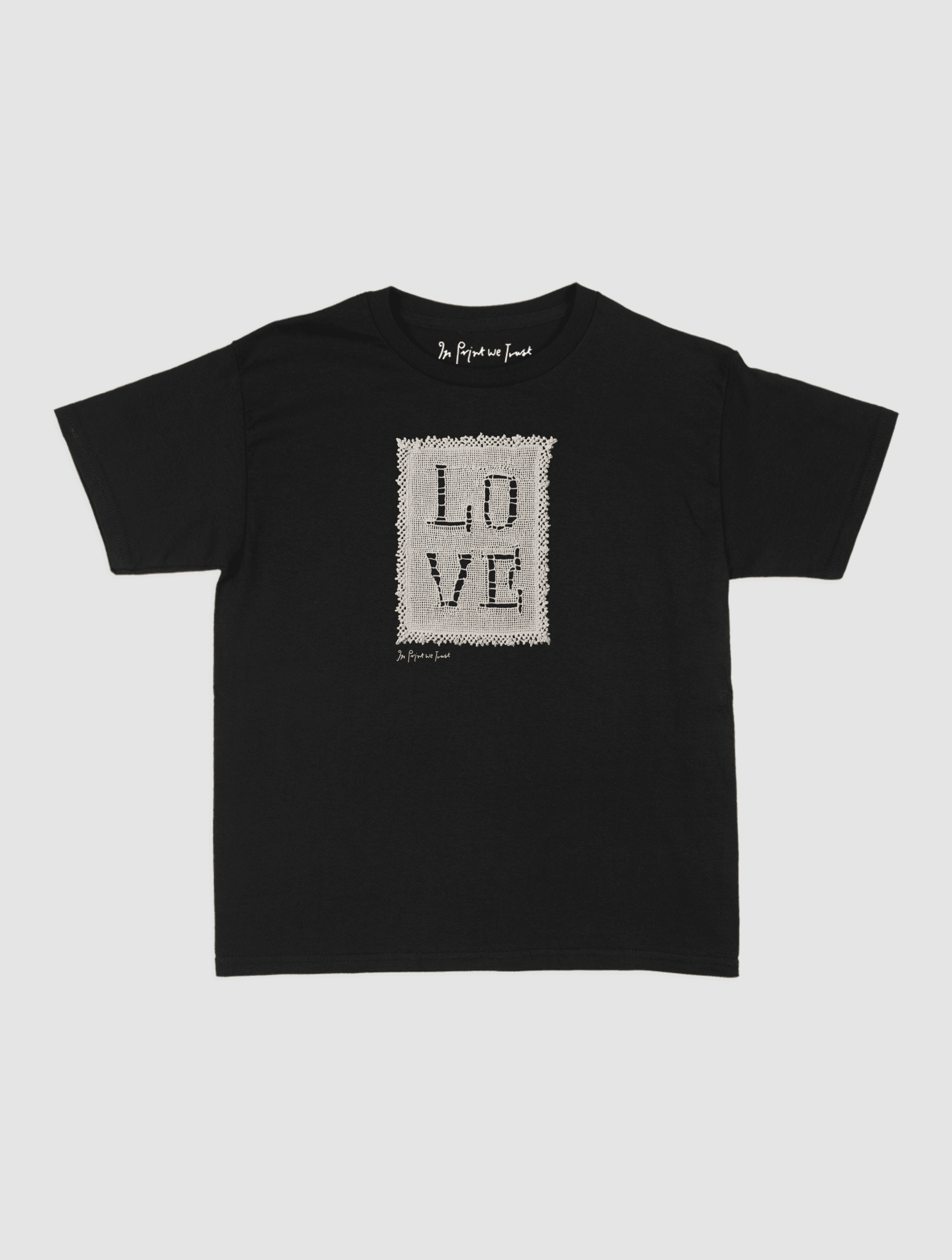 love crochet baby tee - In Print We Trust