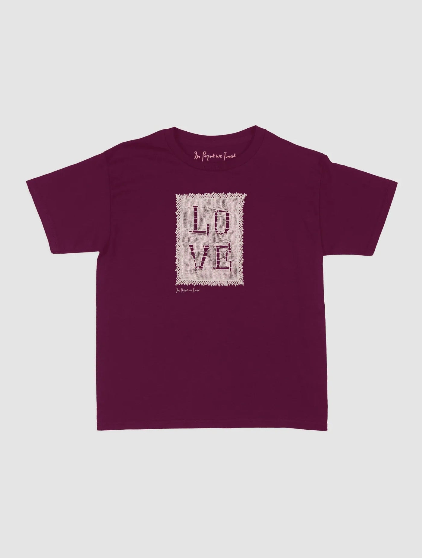 love crochet baby tee - In Print We Trust