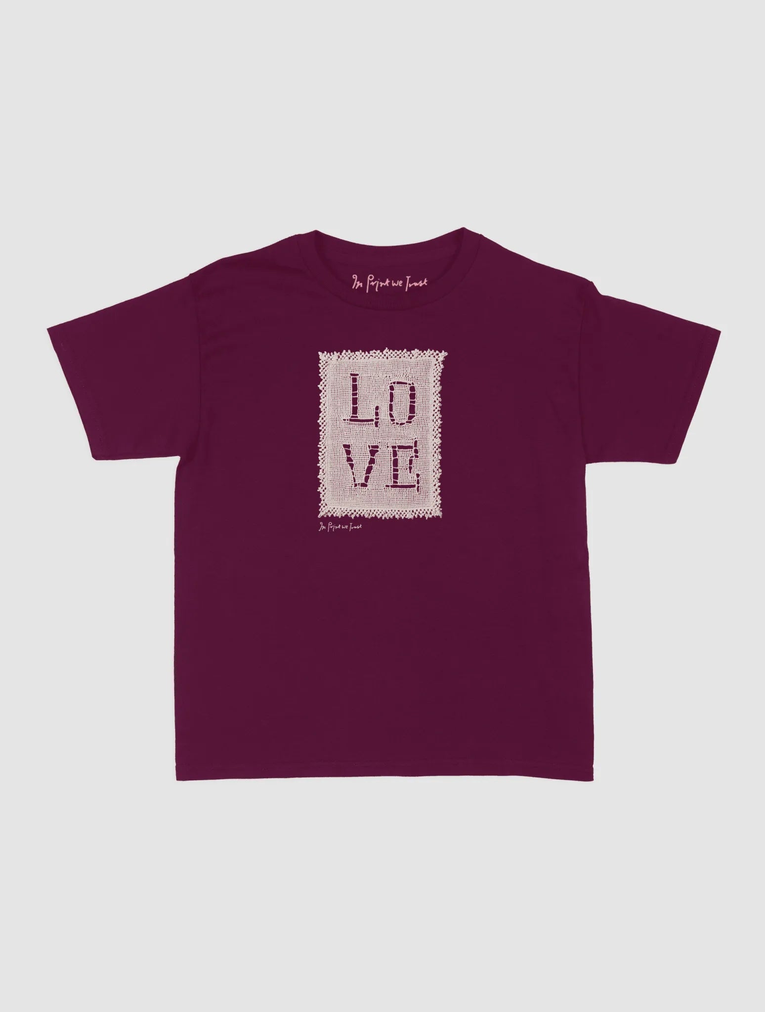 love crochet baby tee - In Print We Trust
