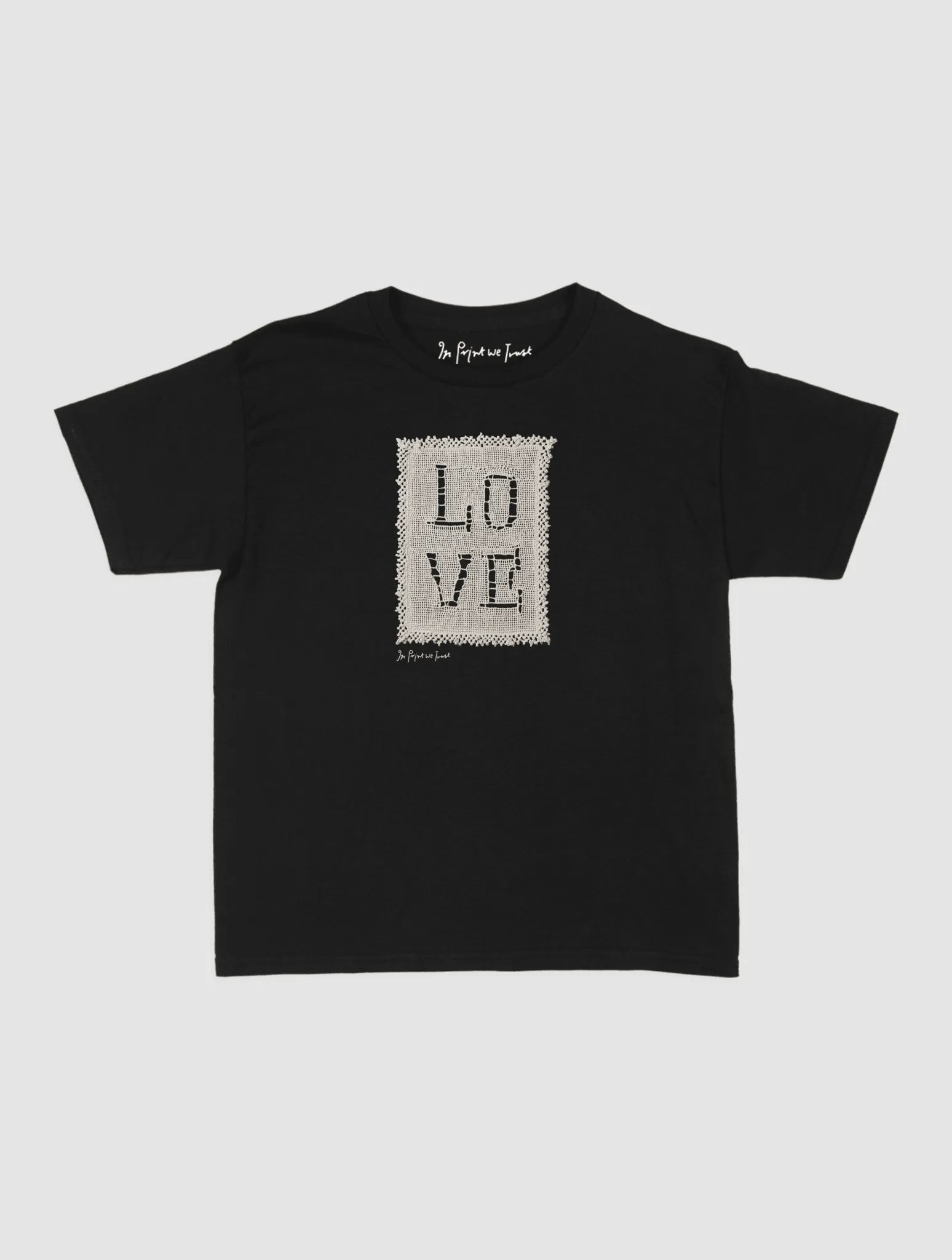 love crochet baby tee - In Print We Trust